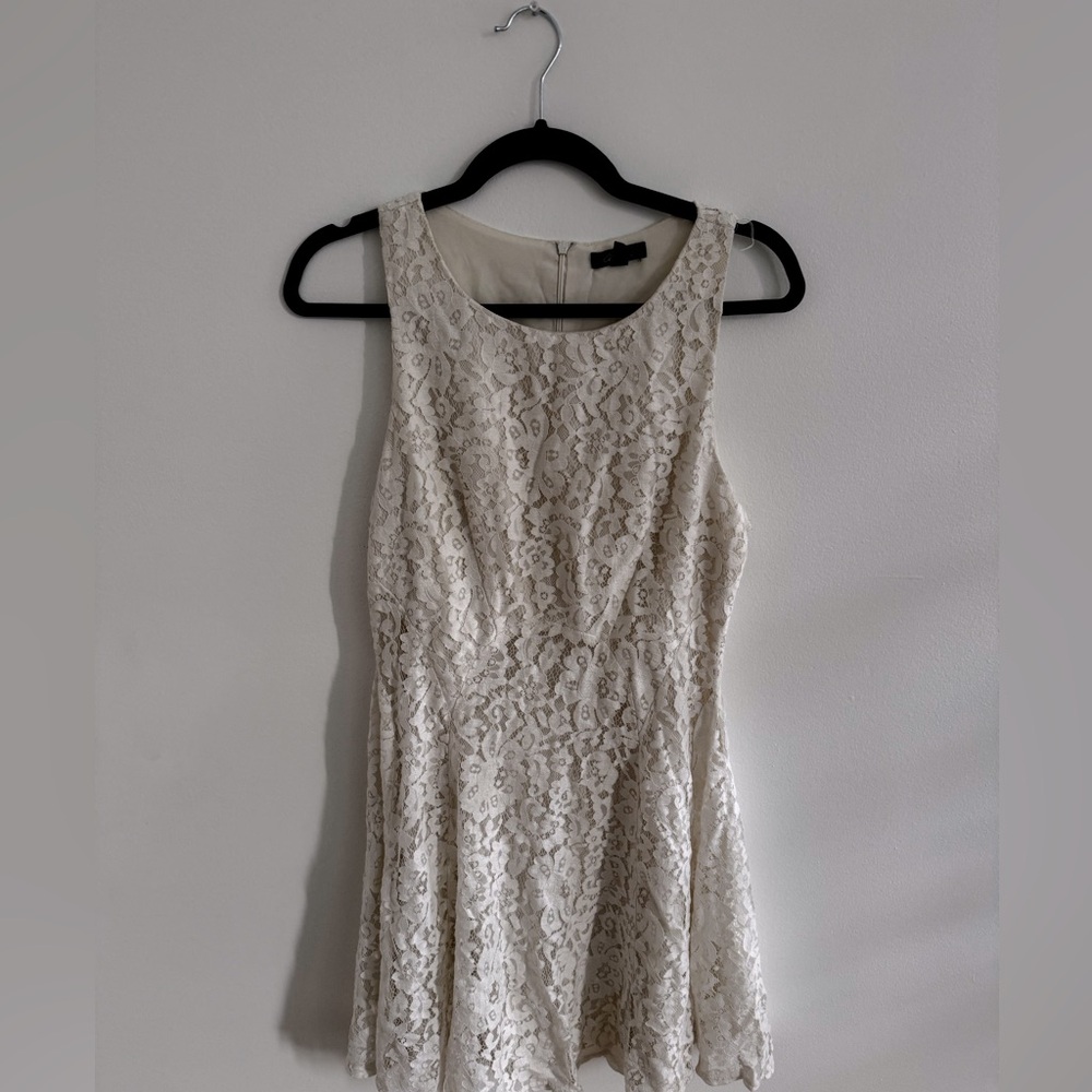 White dress with lace detailing